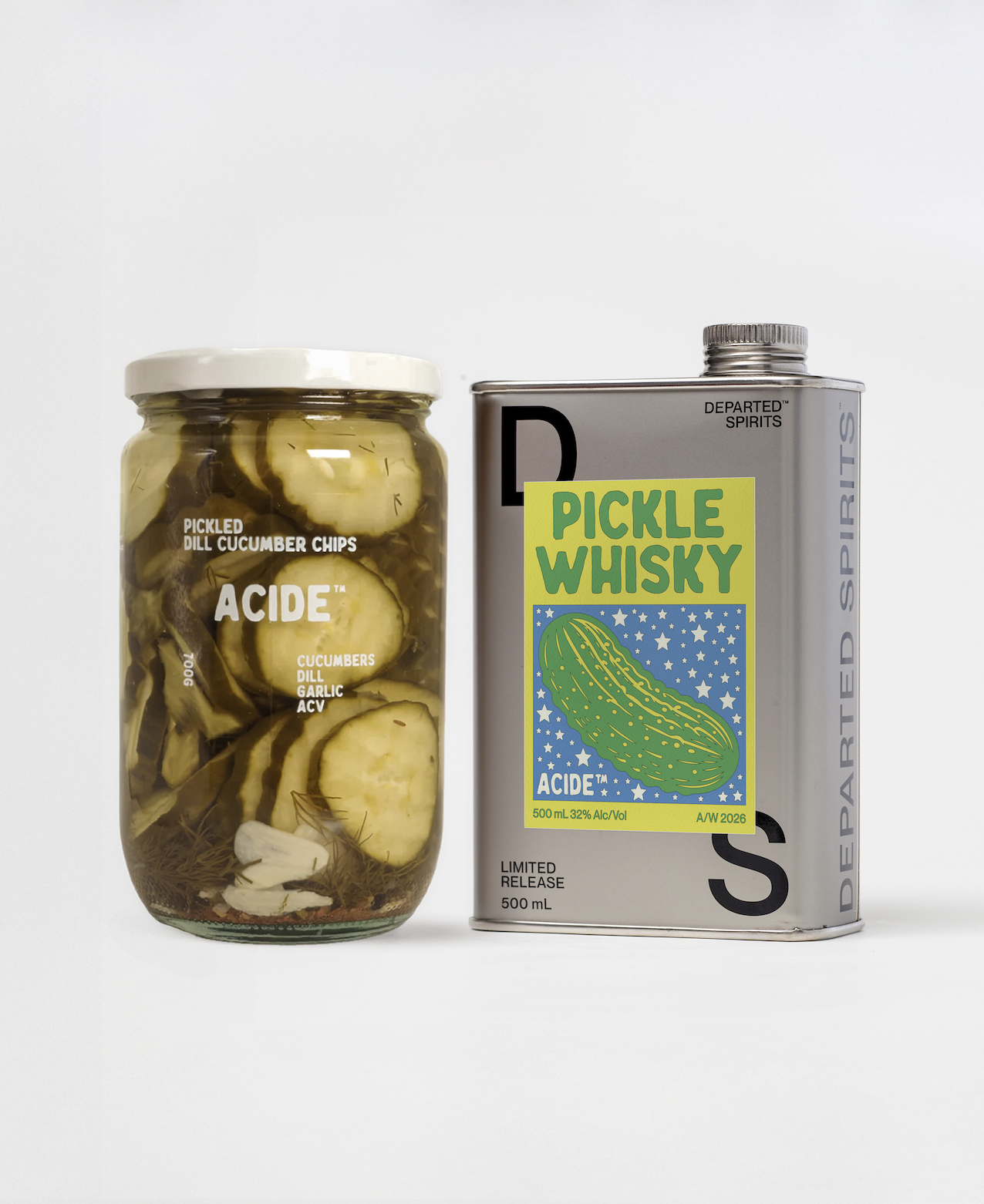 Dill Pickle Whisky x ACIDE Pickled Dill Cucumber Chips